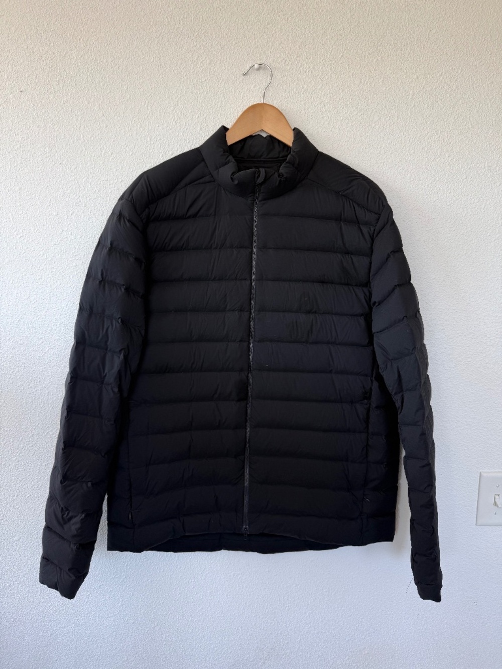 lululemon Mens Black Navigation Down Jacket Nanopuff Winter Coat Size XL